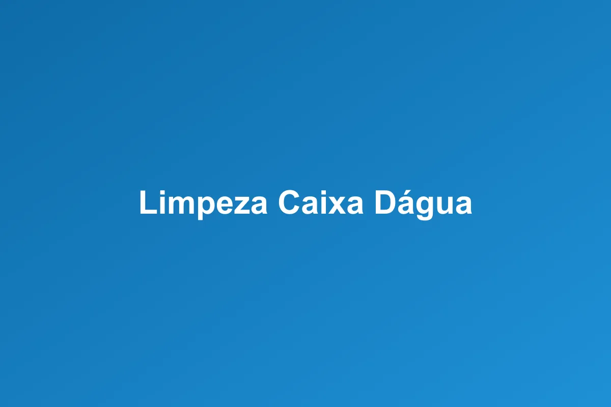 Limpeza de caixa d'água em São Leopoldo